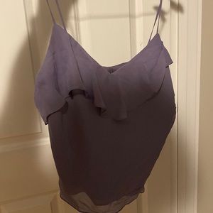 Purple Chiffon Short Shirt